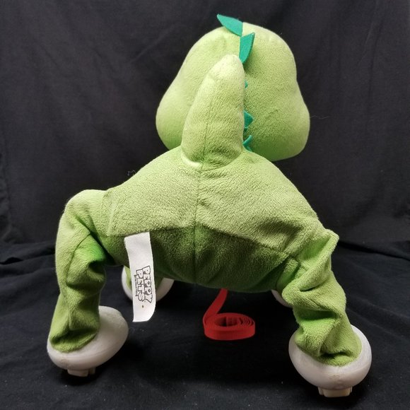 PEPPY PETS WALK YOUR PLUSH GREEN DINOSAUR 11" TALL - Picture 3 of 8